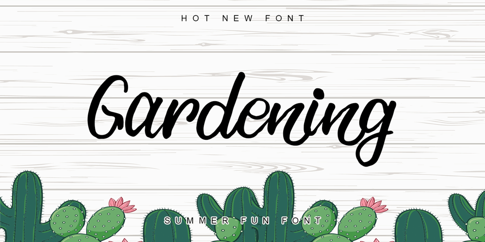 Gardening font