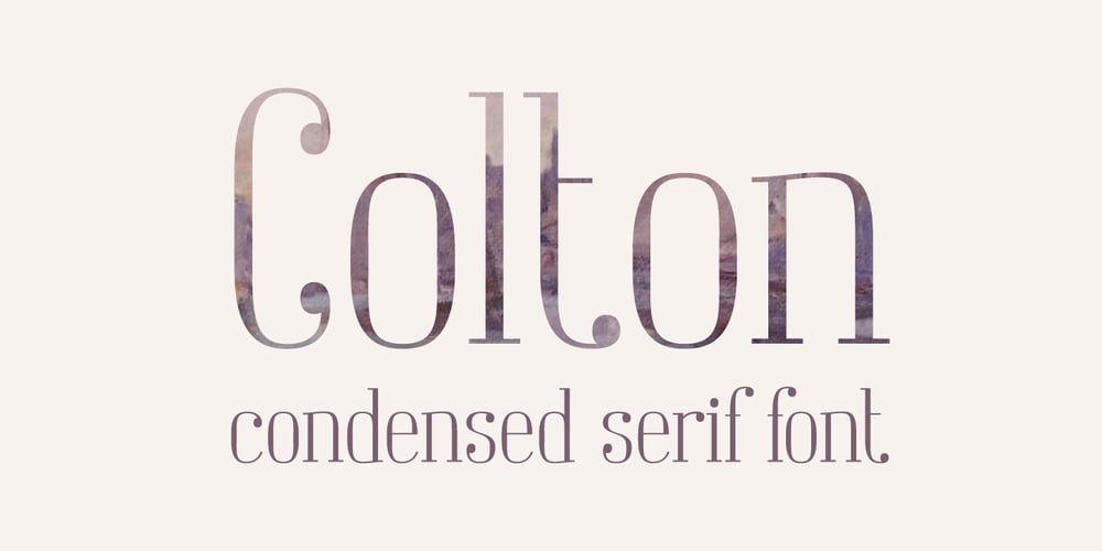 Colton font