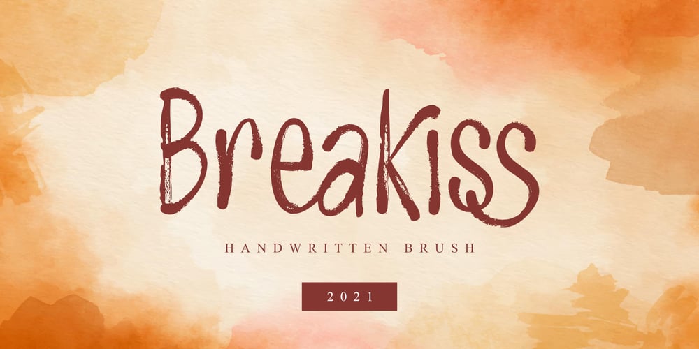 Breakiss font