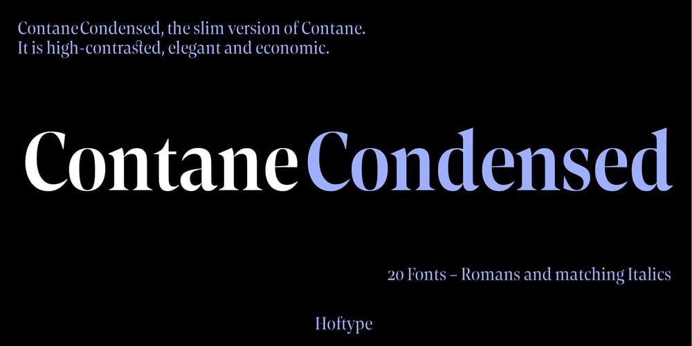 Contane Condensed font