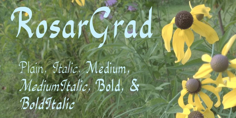 RosarGrad font
