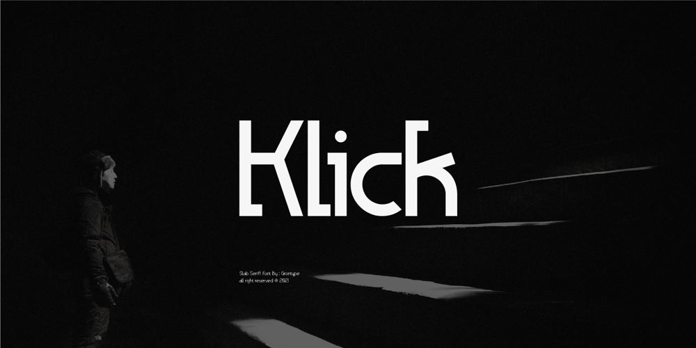 Klick font