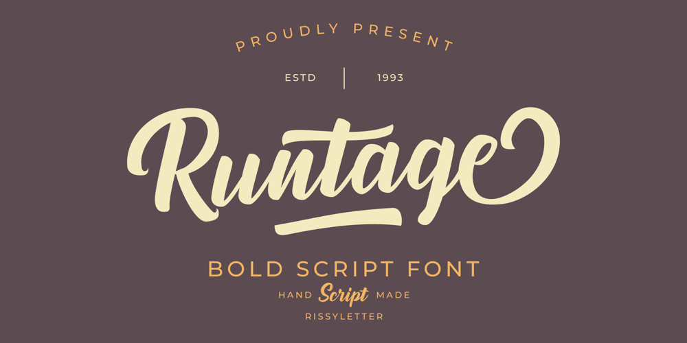 Runtage font