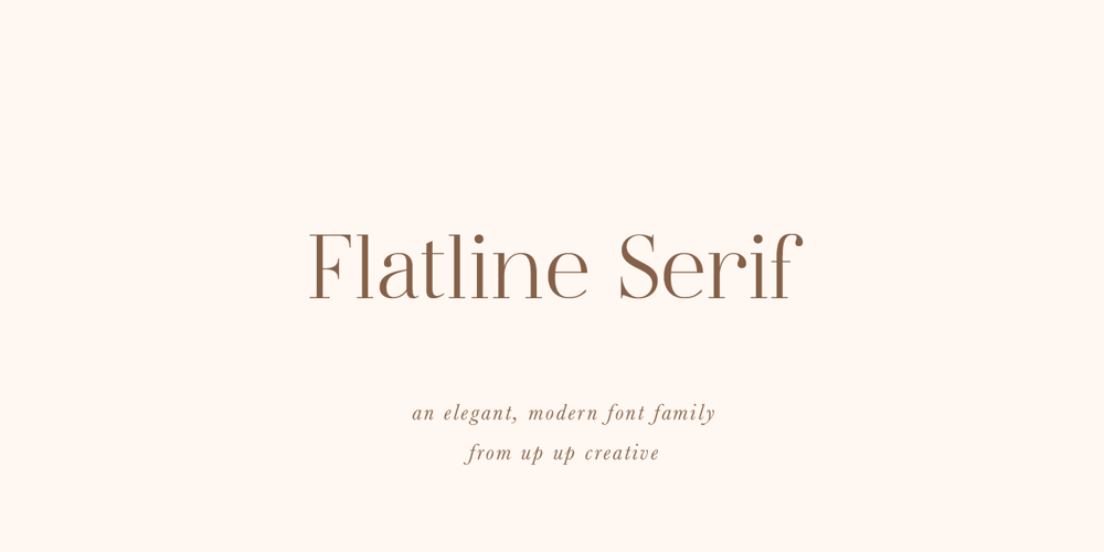 Flatline Serif font