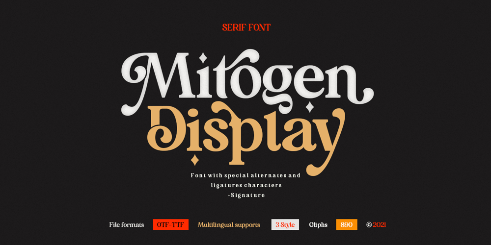Mitogen Display font