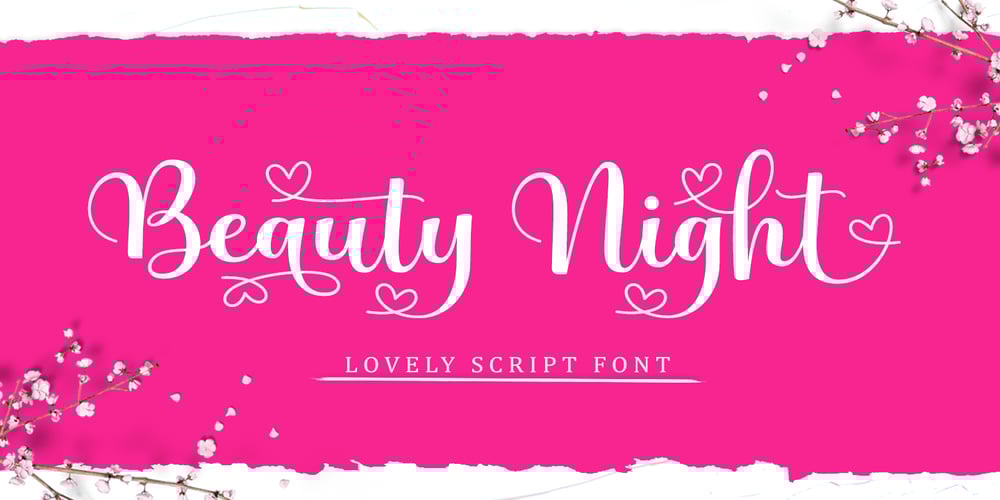 Beauty Night Script font
