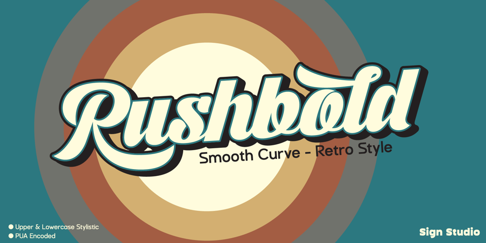 Rushbold font