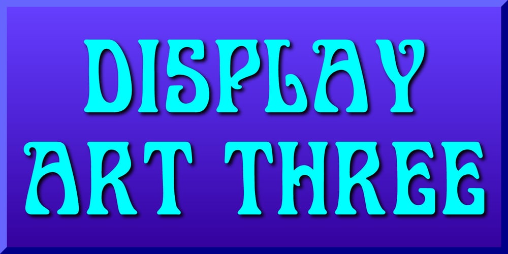 Display Art Three font