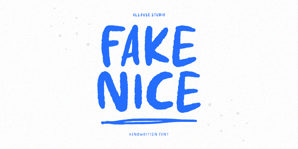 Fake Nice font