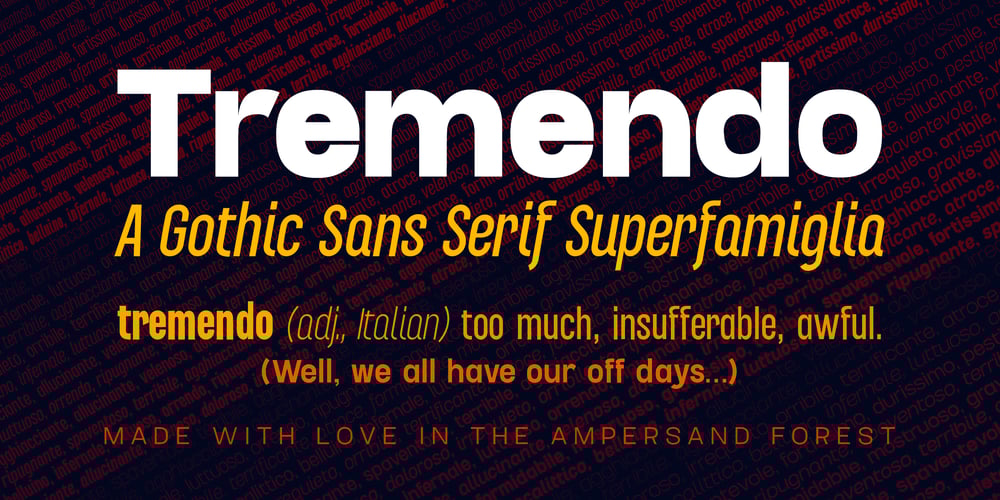Tremendo font