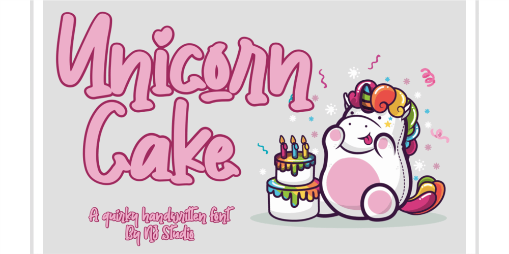 Unicorn Cake font