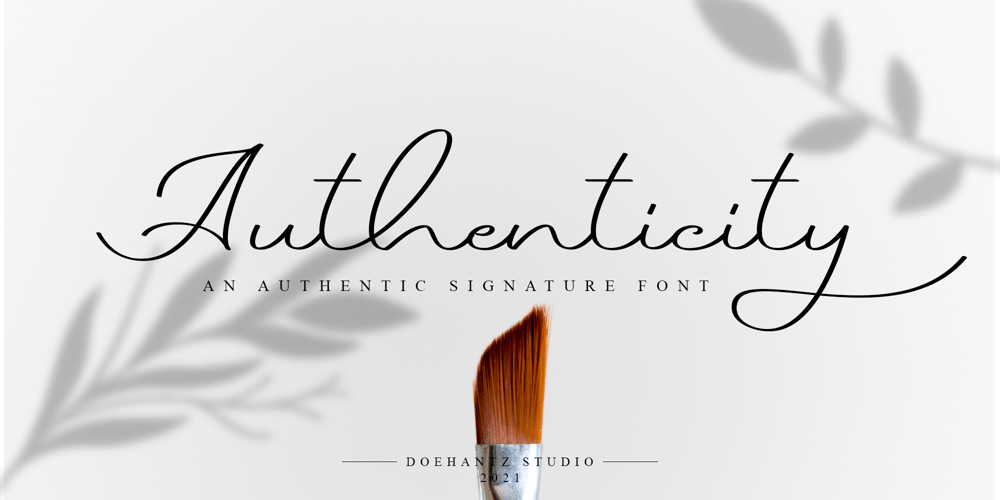 Authenticity font