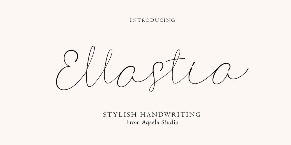 Ellastia font