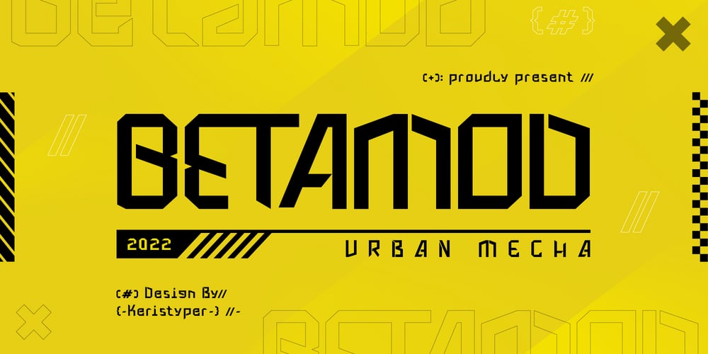 Betamod font
