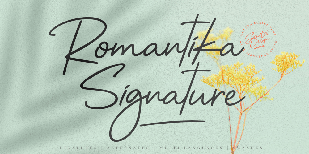 Romantica Signature font