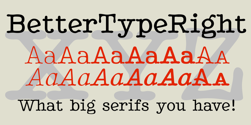 BetterTypeRight font
