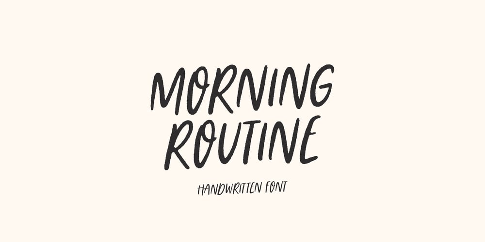 Morning Routine font