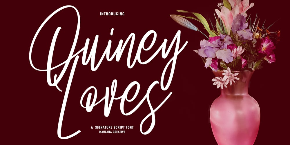 Quiney Loves font