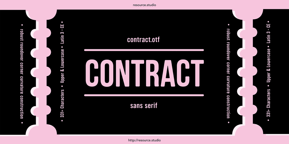 Contract font