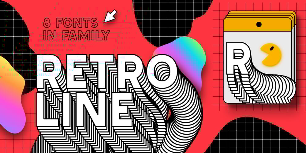 Retroline. Retro Style font