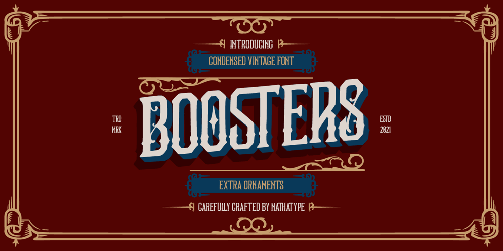 Boosters font