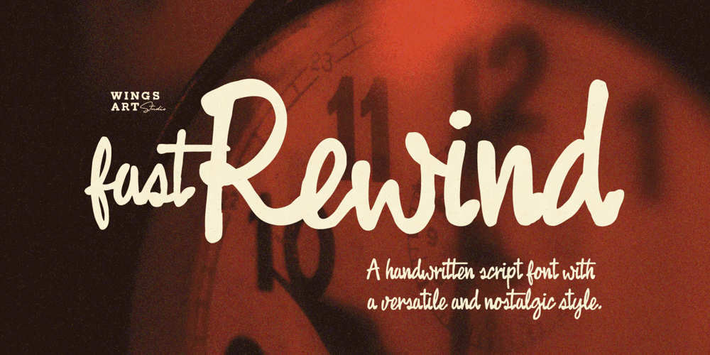 Fast Rewind font