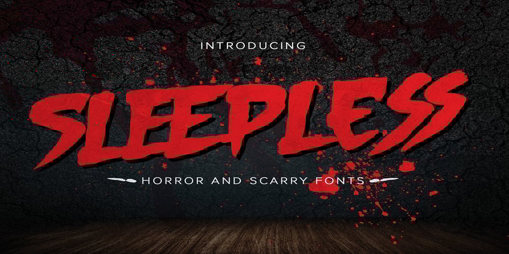 Sleepless font