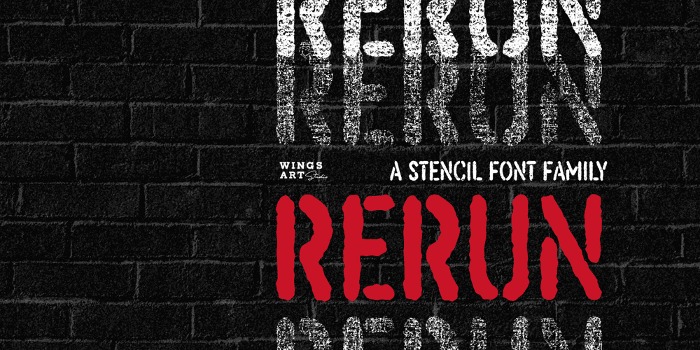 ReRun Stencil font