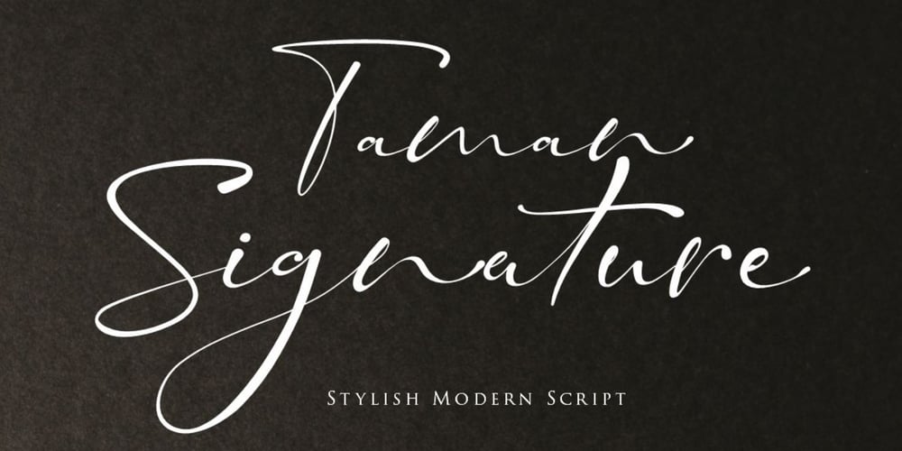 Taman Siganture font