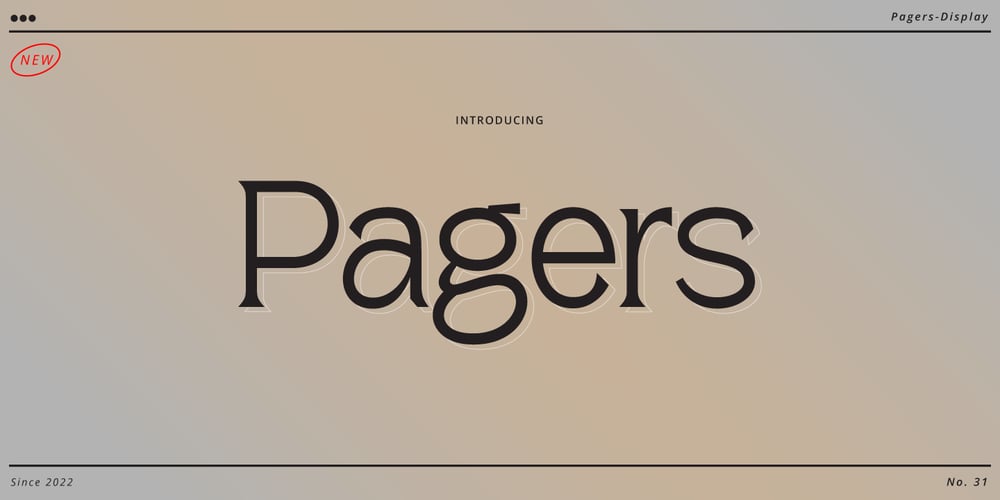 Pagers Display font