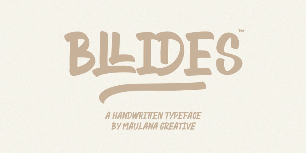 Bllides font