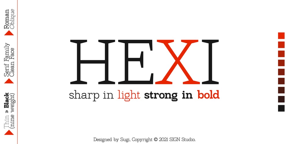 Hexi font