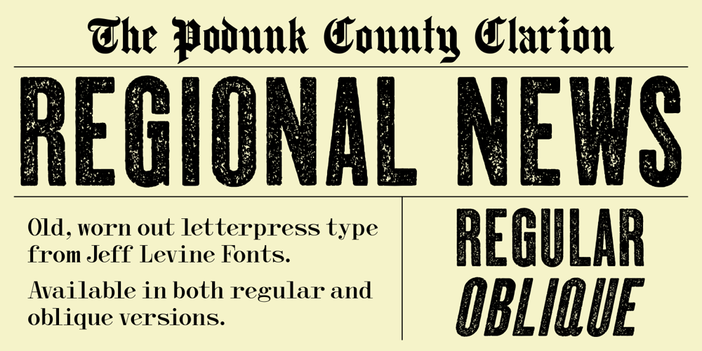 Regional News JNL font
