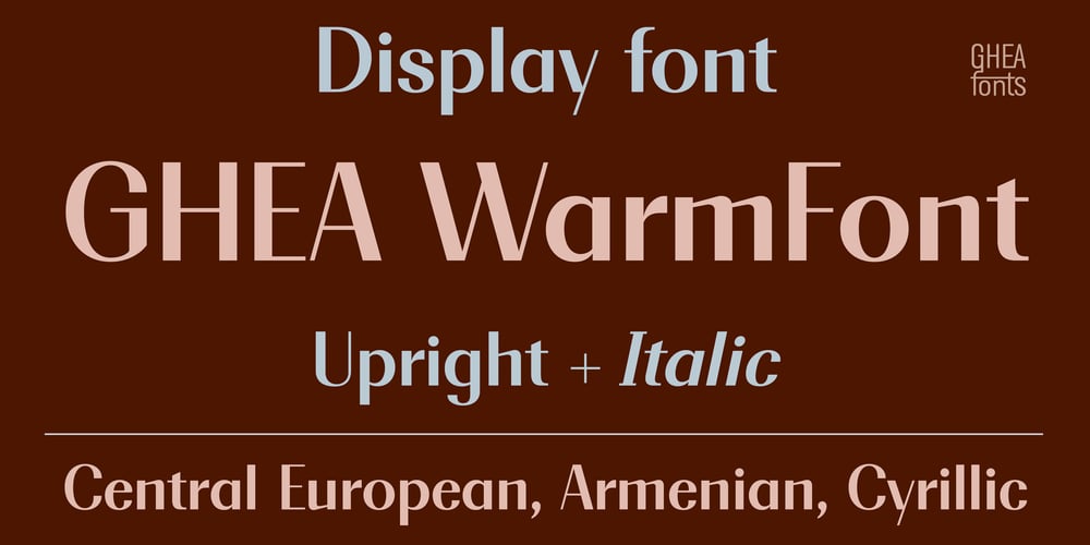 GHEA Warm Font font