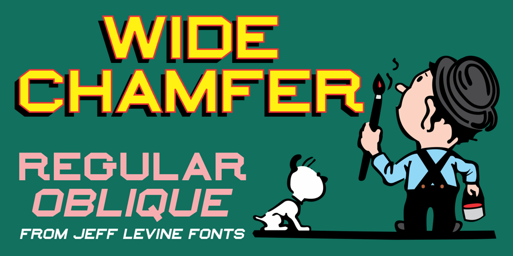 Wide Chamfer JNL font