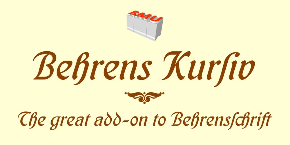 Behrens Kursiv font