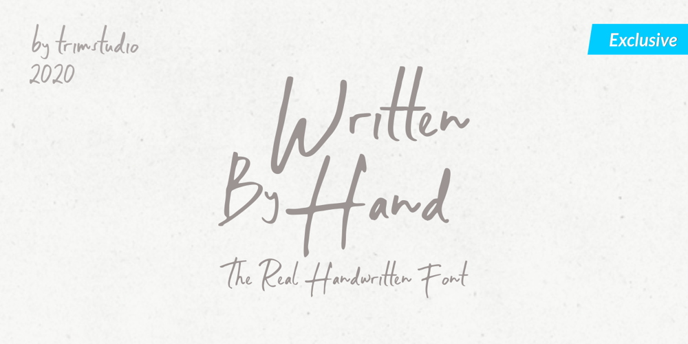 Written By Hand font