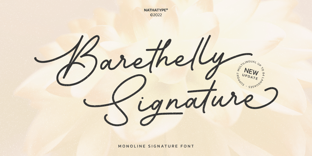 Barethelly Signature font
