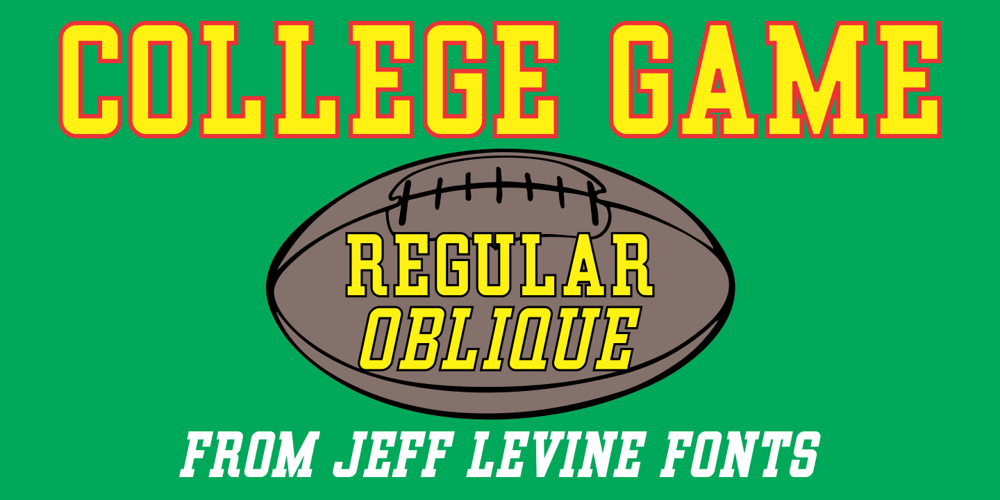 College Game JNL font