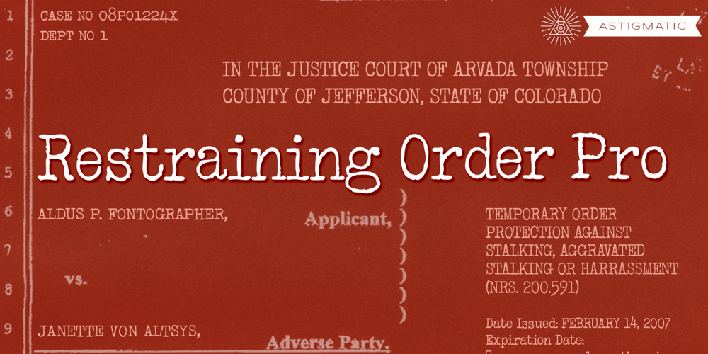 Restraining Order Pro AOE font