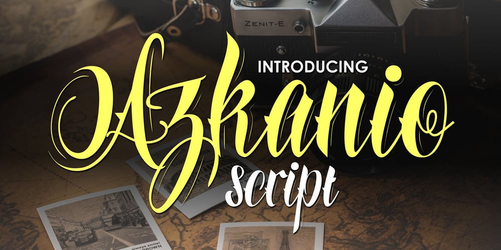 Azkanio Script font