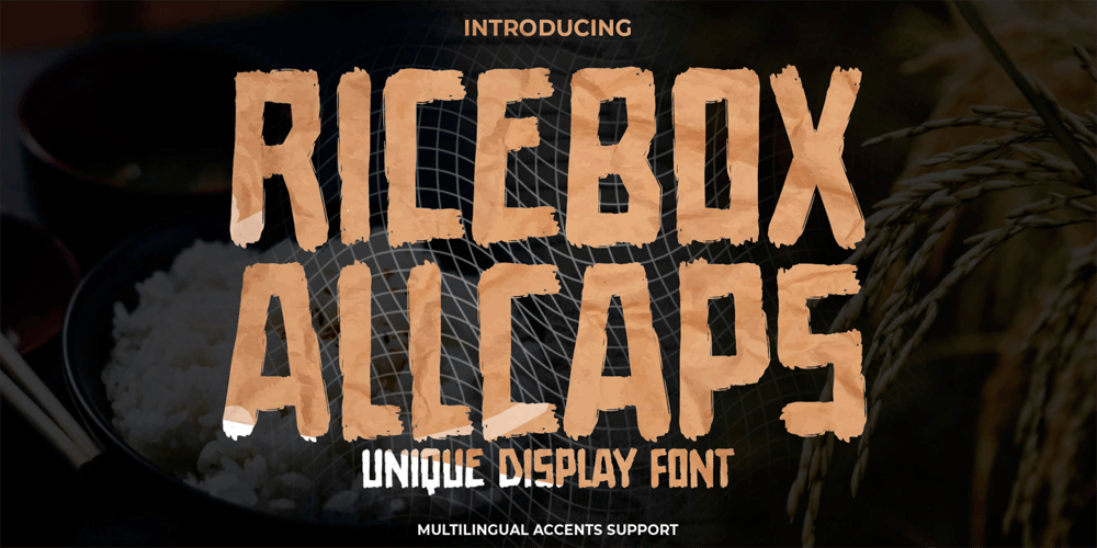 Ricebox Allcaps font