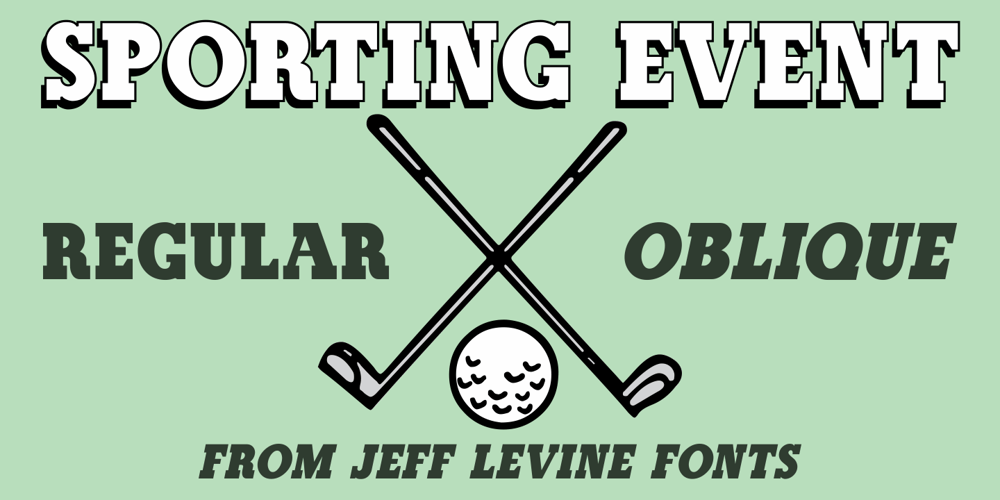 Sporting Event JNL font