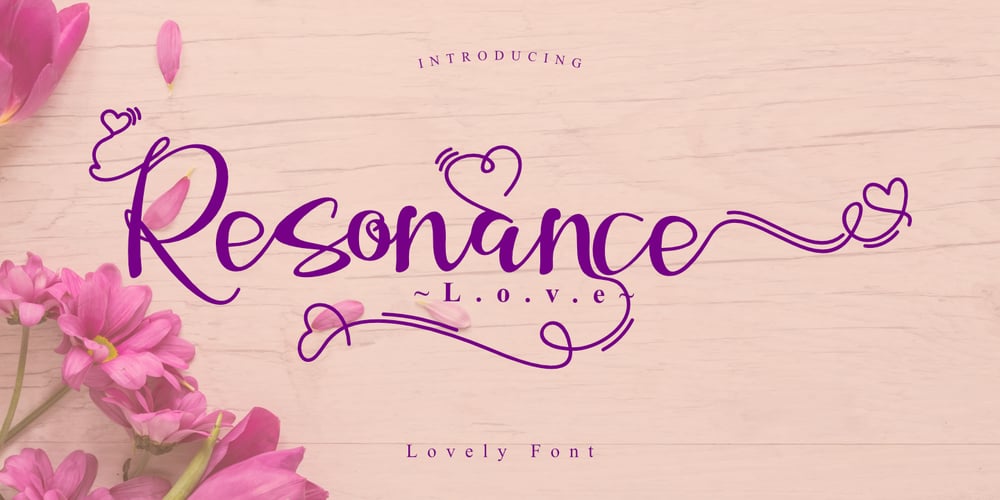 Resonance Love font