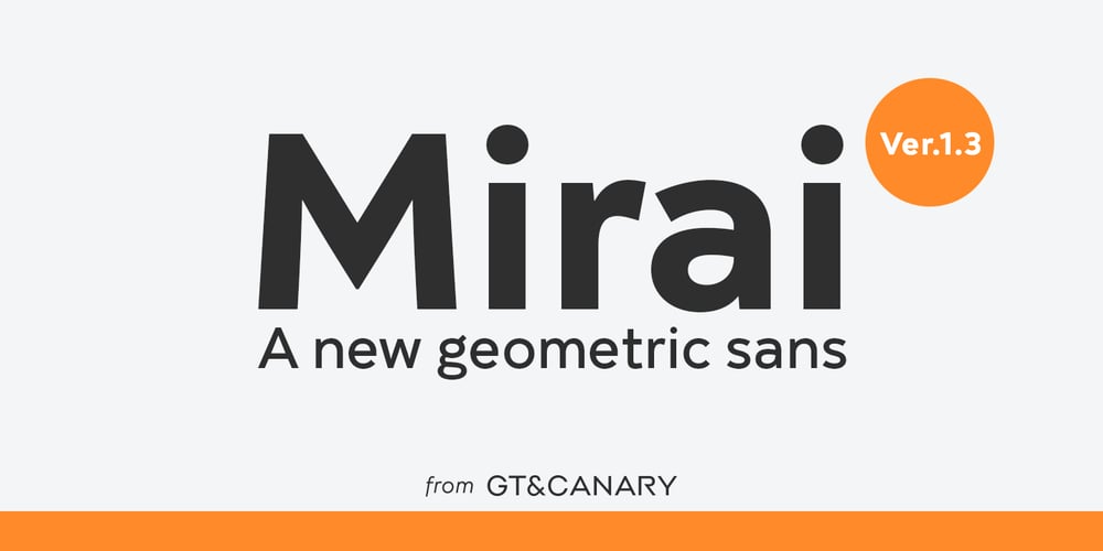 Mirai font