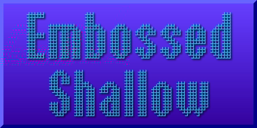 Embossed font
