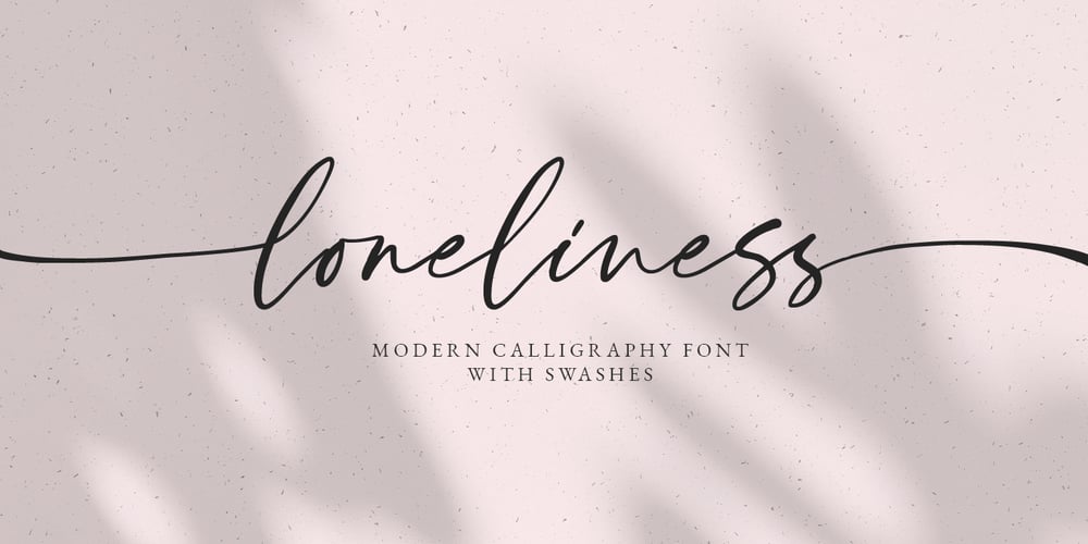 Loneliness font