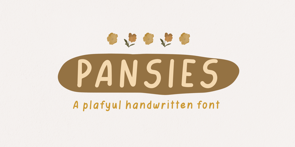 Pansies font