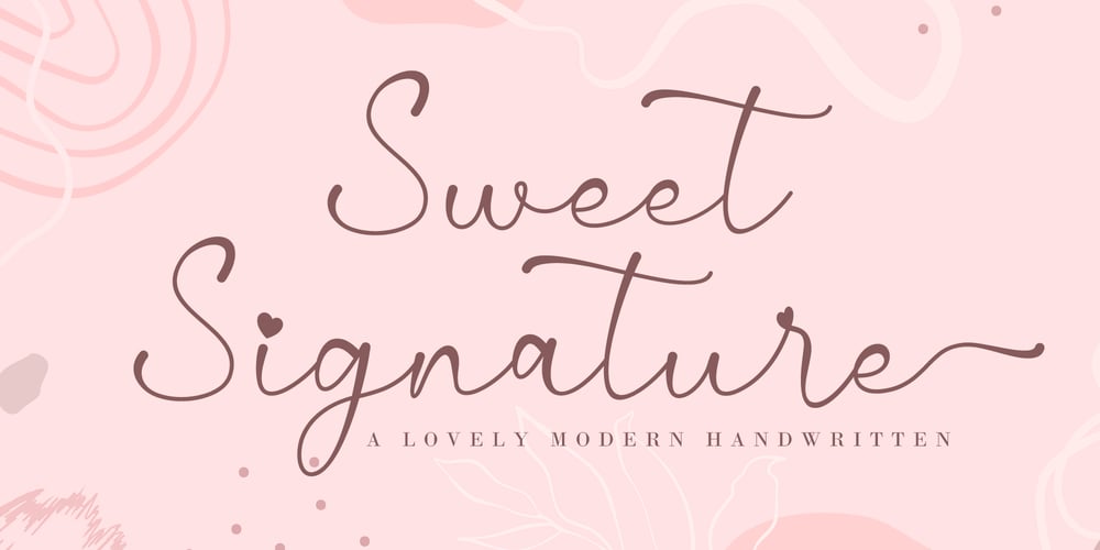 Sweet Signature font