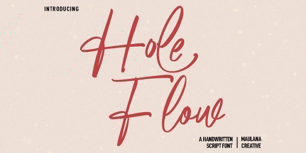 Holeflow font